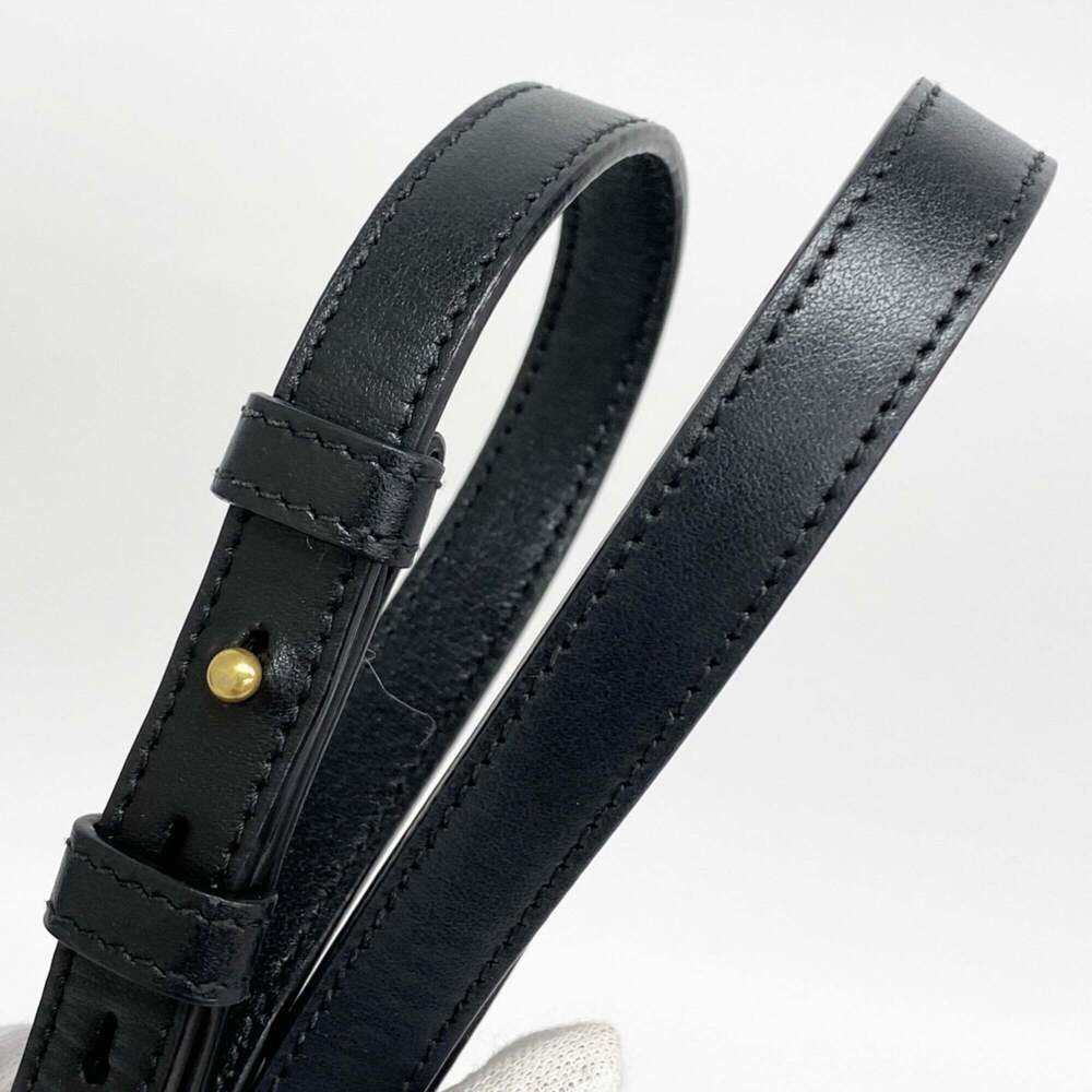 GUCCI Black Leather GG Marmont Shoulder Bag - Picture 8 of 10